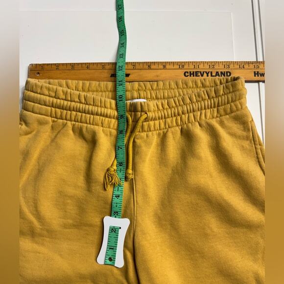 Aritzia TNA Cozy AF Yellow Fleece Sweatpants Joggers Size XS - Picture 3 of 6
